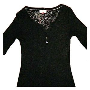 Nwot Black sheer top